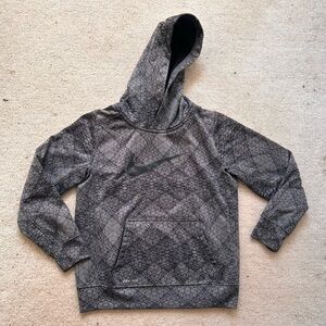 Nike Kids Black Patterned Hoodie